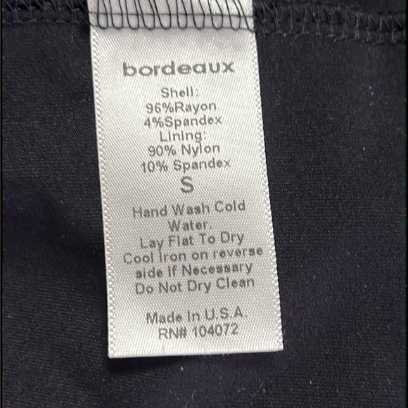 BORDEAUX Los Angela’s Women’s Small Black Sleeveless  Dress - Picture 10 of 12